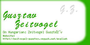 gusztav zeitvogel business card
